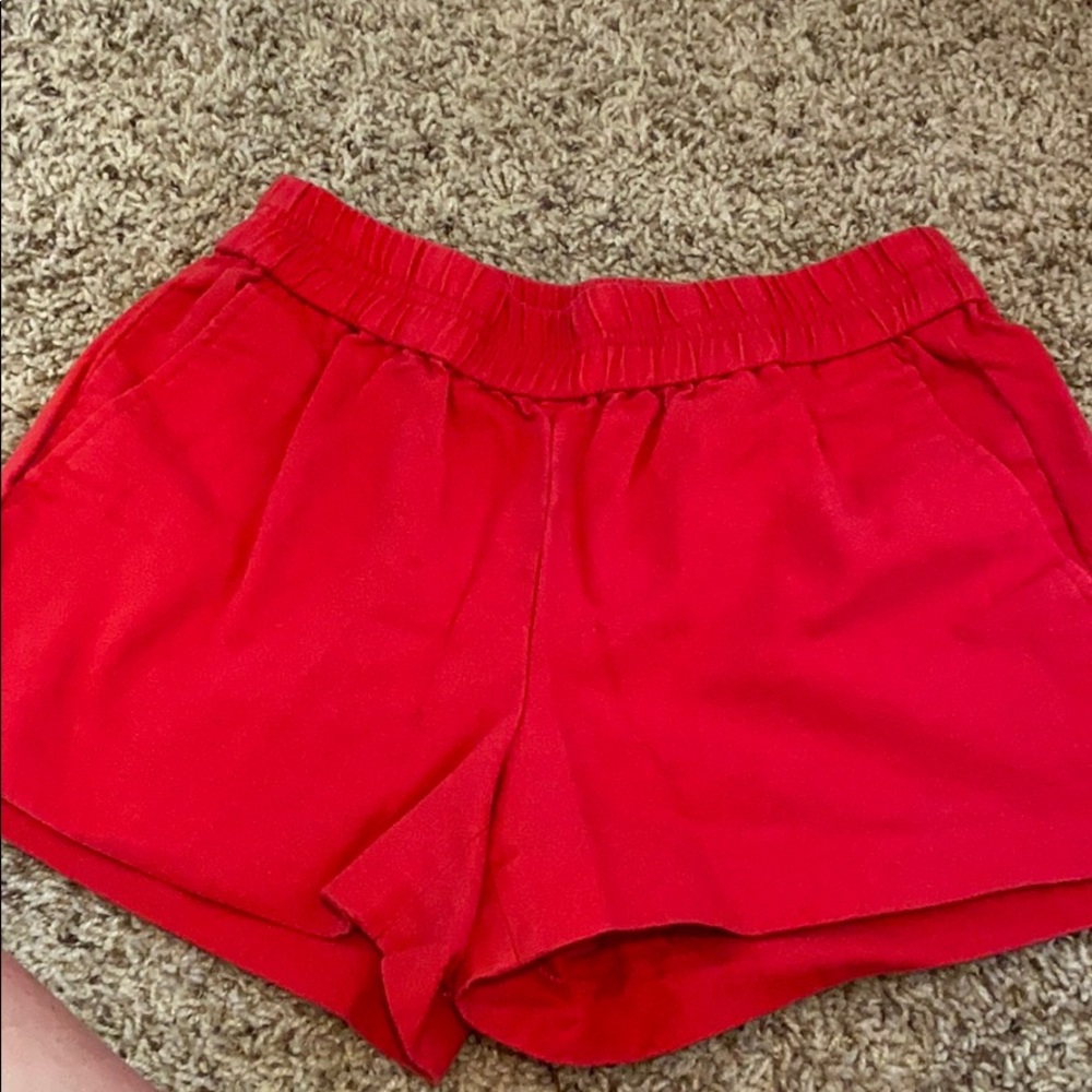 Red JCrew shorts